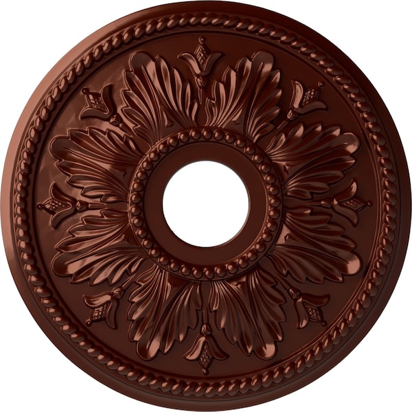 Ekena Millwork Edinburgh Ceiling Medallion (Canopies up to 5 1/8"), 18 1/8"OD x 3 1/2"ID x 2 3/4"P, Antique Copper CM18ED1ACS - main
